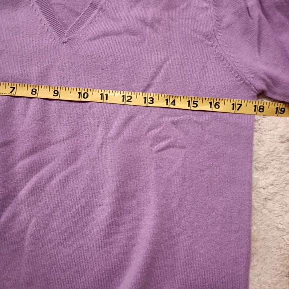 Saks Fifth Avenue Purple Cashmere Sweater - Picture 5 of 7